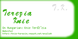 terezia knie business card